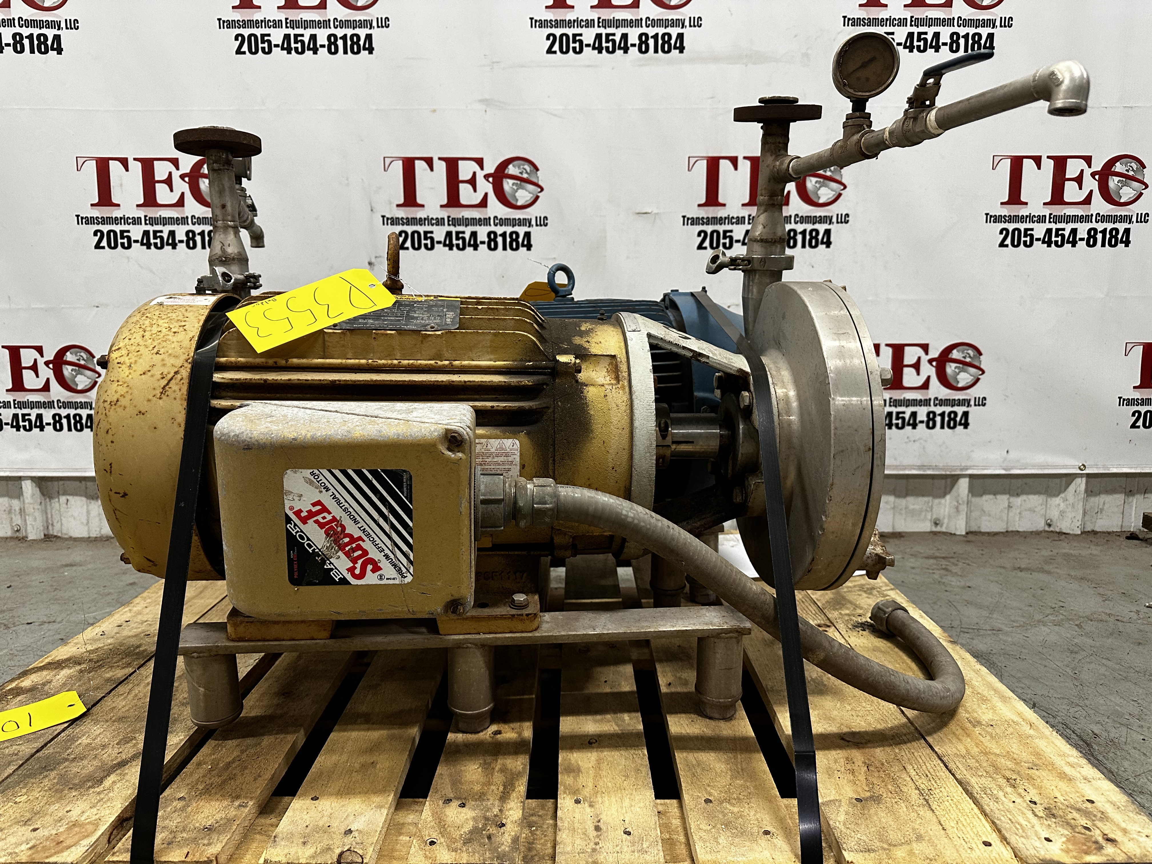 Fristam FPR752-250 SS 3500RPM  250 GPM Pump W/ 3 phase Baldor mo